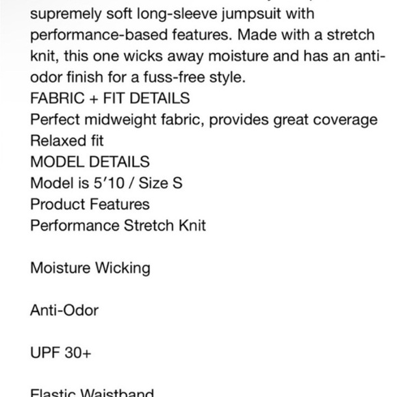 Vuori Lux Jumpsuit - Medium - Picture 3 of 8